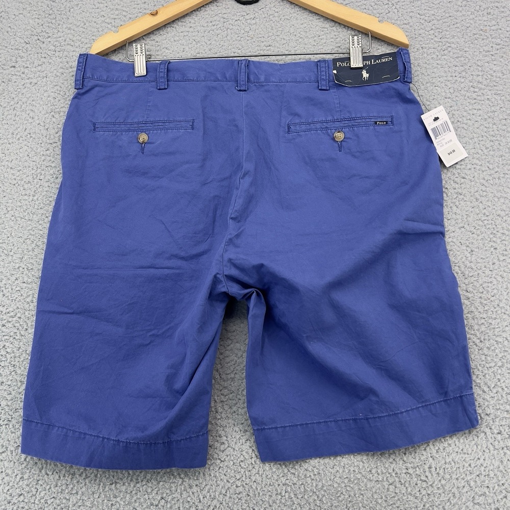 Polo Ralph Lauren Mens Chino Shorts Size 35 Royal Blue 10 Inch Cotton NWT - Picture 6 of 14